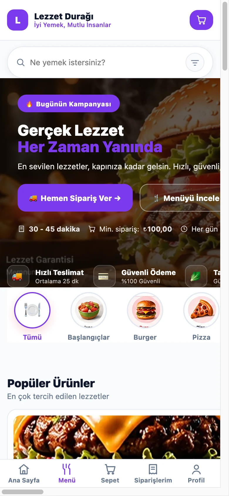 Mağaza Menüsü